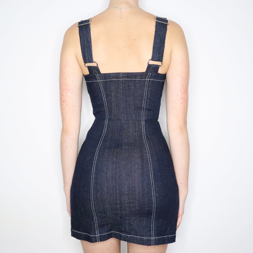 Reformation Denim Rowena Dress, Size 6 View 5